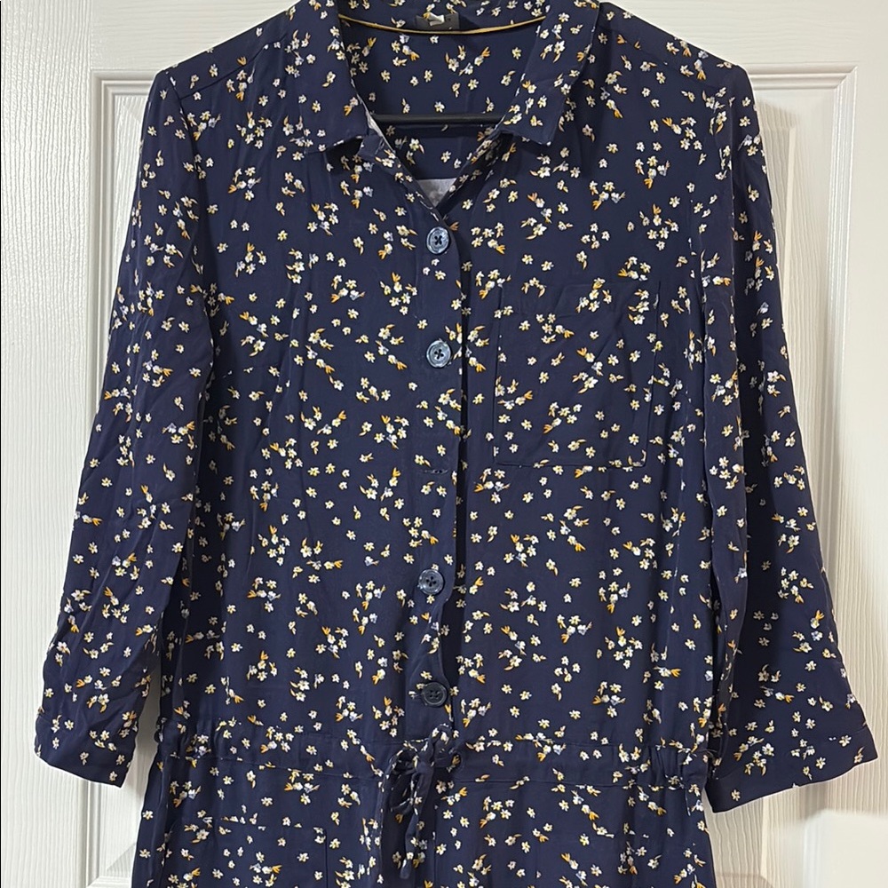 Joules Floral Button-Up Jumpsuit